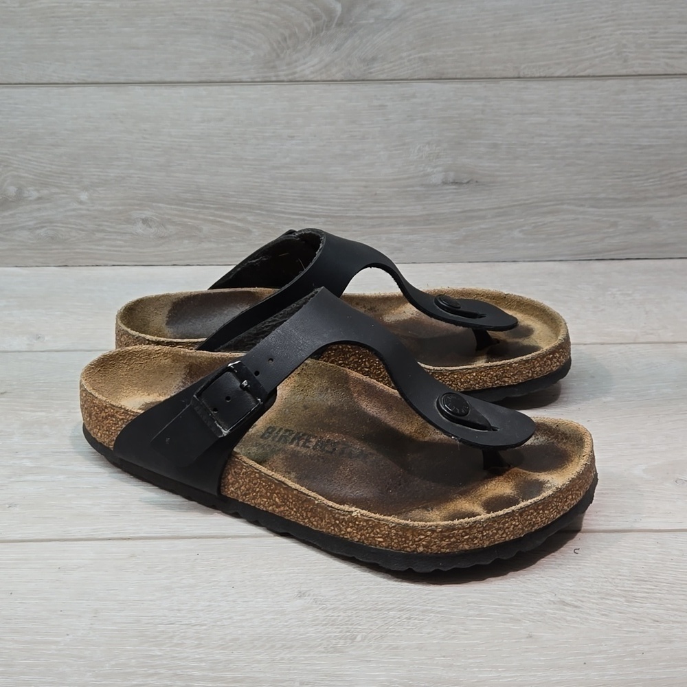 Birkenstock Women Gizeh Thong Leather Flats Sandals shoes sz 37/6:Regular